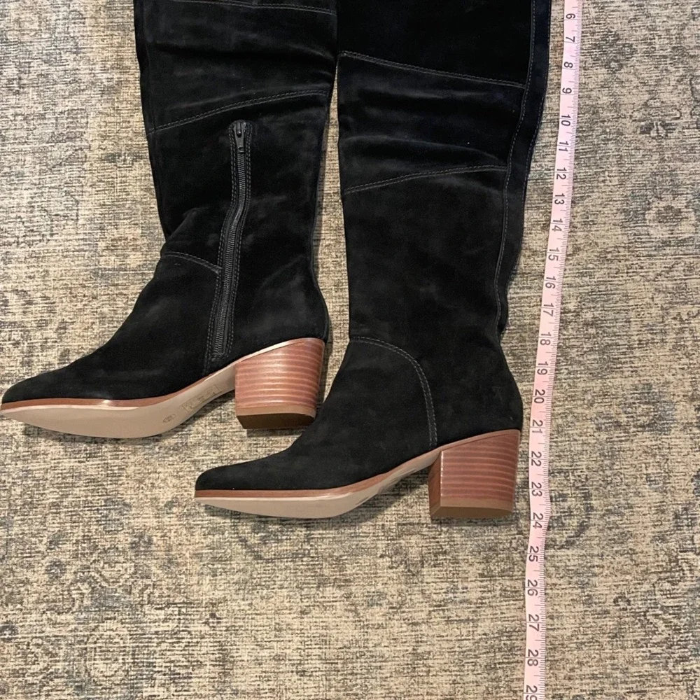 Sole Society Melbourne‎ Suede Over The Knee Boots Black Women's Size 7.5 NIB